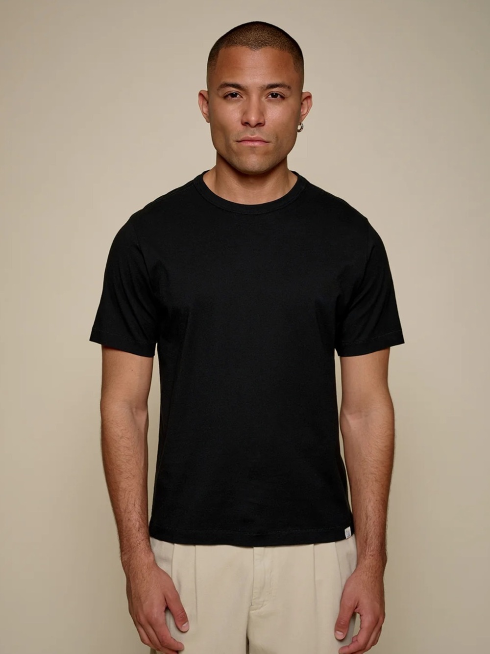 Merz b. Schwanen Men’s VINTAGE PIMA COTTON T-SHIRT Black Size 5/Medium